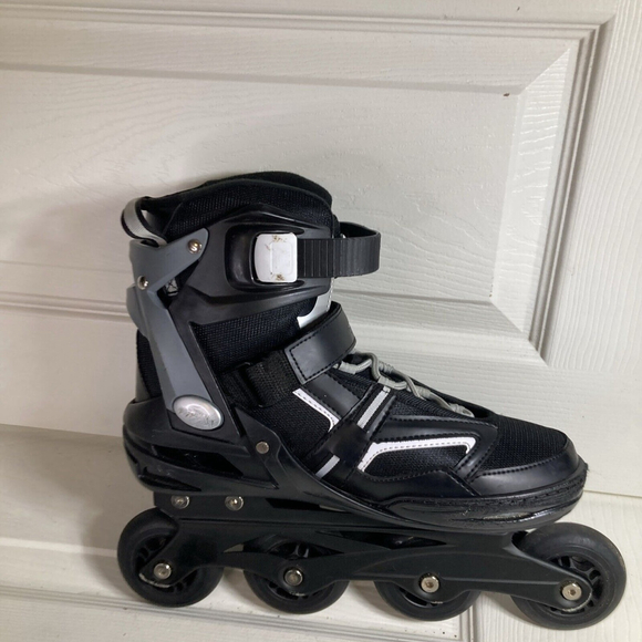 ULTRA WHEELS ROLLER BLADES Mens Sz 8 Black Inline Skates Alec-5 - Picture 3 of 11